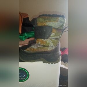 Camouflage Winter Boots Kids 6